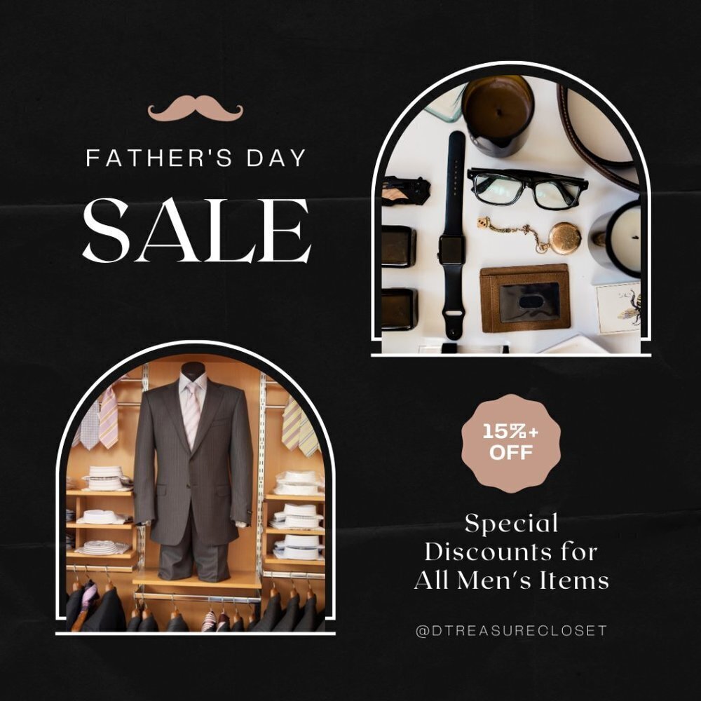 Father's Day Sale! All Men's Items 15-75% OFF!